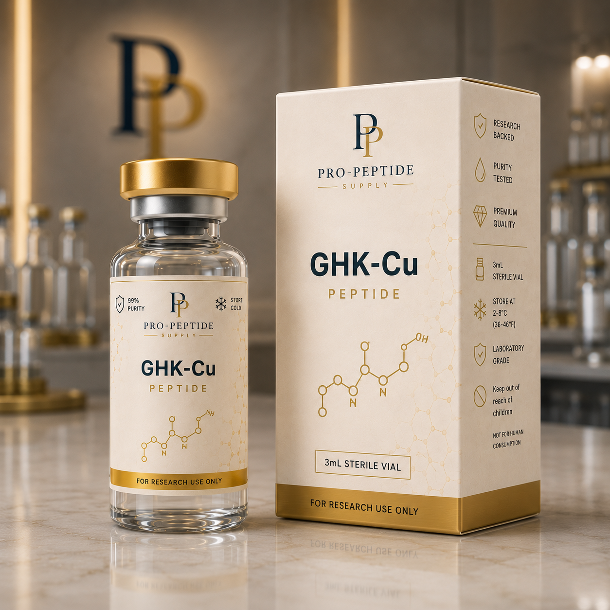 GHK-Cu research vial
